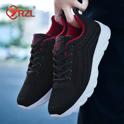 YRZL Running Shoes Men Sneakers Fashion Lightweight Trainers Breathable Walking Shoes Comfortable Athletic Sport Shoes for Men.