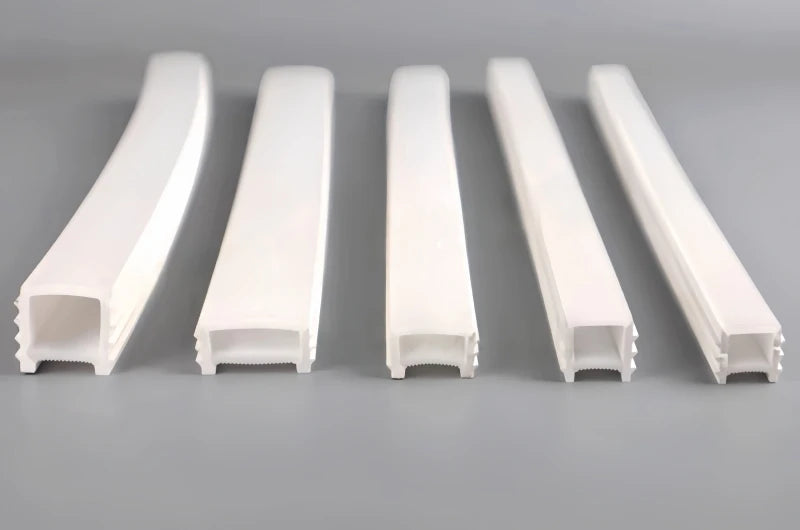 Black Flexible LED Neon Rope Lamp Silicone Tube Diffuser Recessed Channel For WS2811 WS2812B Waterproof Ribbon Neon Strip Lights.