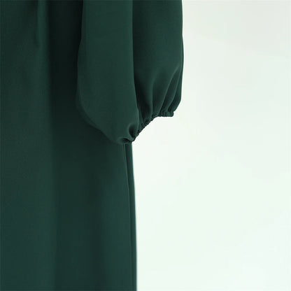 Ramadan Linen Abaya Dubai Turkey Islam Muslim Modest Dress Kaftan Prayer Clothes For Women Kebaya Robe Arabe Femme Musulmane