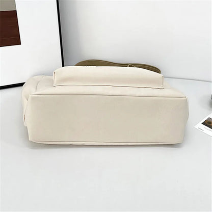 Nylon Tote Bag with Multiple Pocket Lightweight Foldable Design for Office Commute Shopping Fitness Storage Handbag Shoulder Bag.