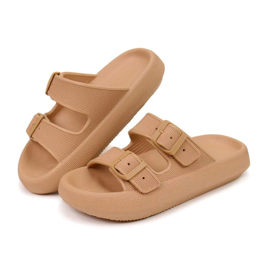 Asgard Summer Platform Sandals For Women Fashion Soft Cloud Beach Slippers With Double Buckle 2025 New Comfort EVA Flat Slides.
