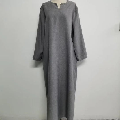 Ramadan Eid Muslim Dress Djellaba Plain Modest Dubai Abaya Turkey Kaftan Kebaya Arabic Robe Women Islam Jalabiya Vestidos.
