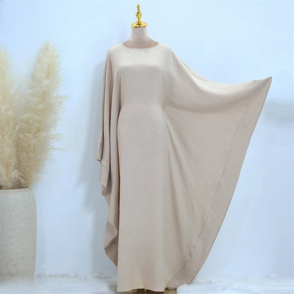 Ramadan Dubai Women Cotton Linen Khimar Abaya Saudi Arabia Turkey Islam Muslim Maxi Modest Dress Kebaya Robe Femme Musulmane.
