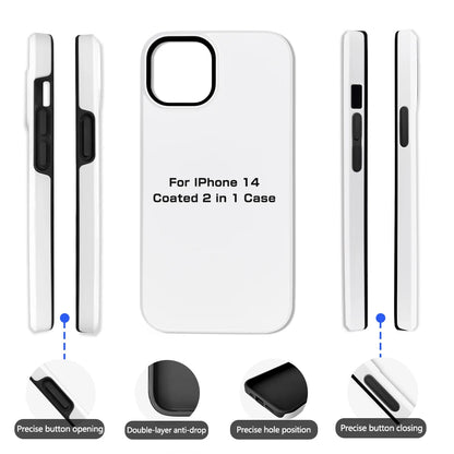 VORMIR 5pcs Coated 2 in 1 Blank Phone Cases for 3D Sublimation Printing Covers for iPhone 17 16 15 14 13 12 11 X XS XR Pro Max.