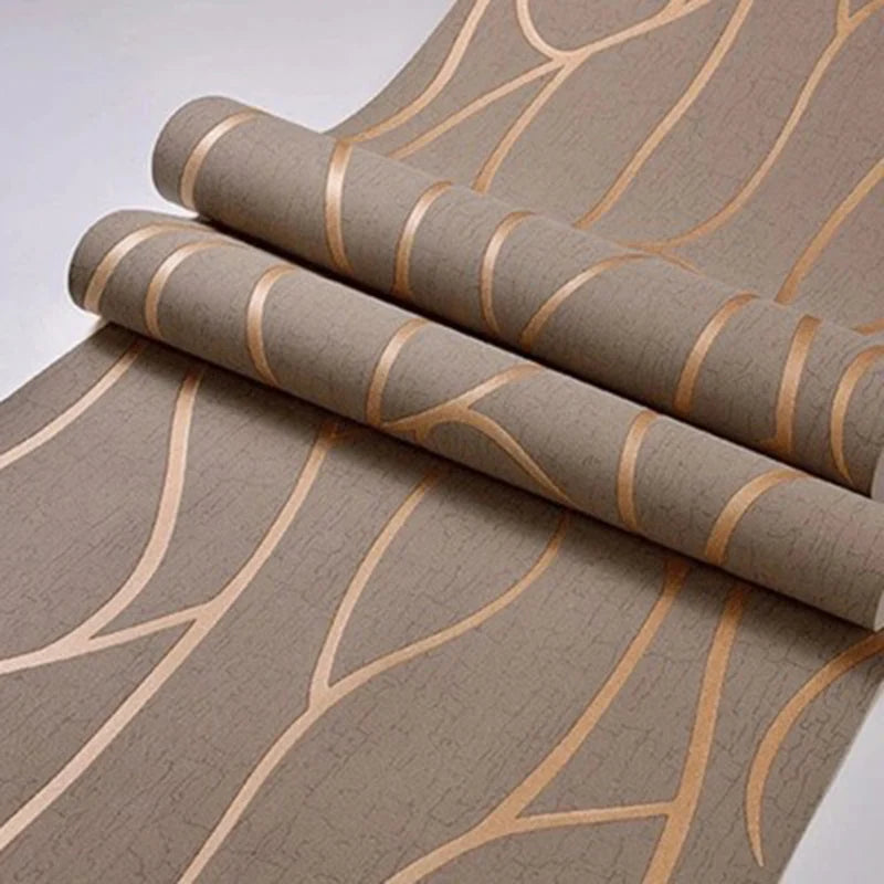 3D Stereoskopische TV Hintergrund Tapete Europäischen Vliesstoff Schlafzimmer Wohnzimmer Tapete Einfache Moderne Gestreifte Kurve