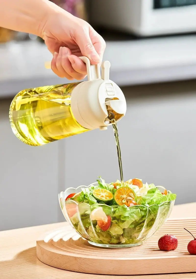 2in1 Kitchen Spray Oil Dispenser Oil Sprayer Polisher or Oil Brush for Air Fryer Salad Grilling Roasting Cooking Kitchen Acceeso.