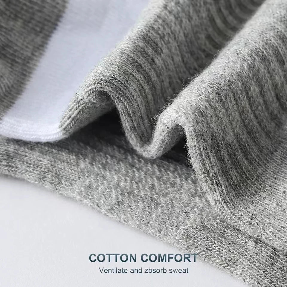 5 Pairs High Quality Socks Men Summer Outdoor Casual Cotton Socks Short Breathable Black Ankle Socks Run Sports Socks Size 38-45.