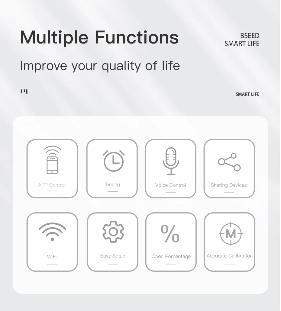 BSEED Wifi Shutter Schalter APP Control Led Smart Blind Serie Weiß Glas Panel Unterstützung Tuya Google Smart Leben Rollladen.