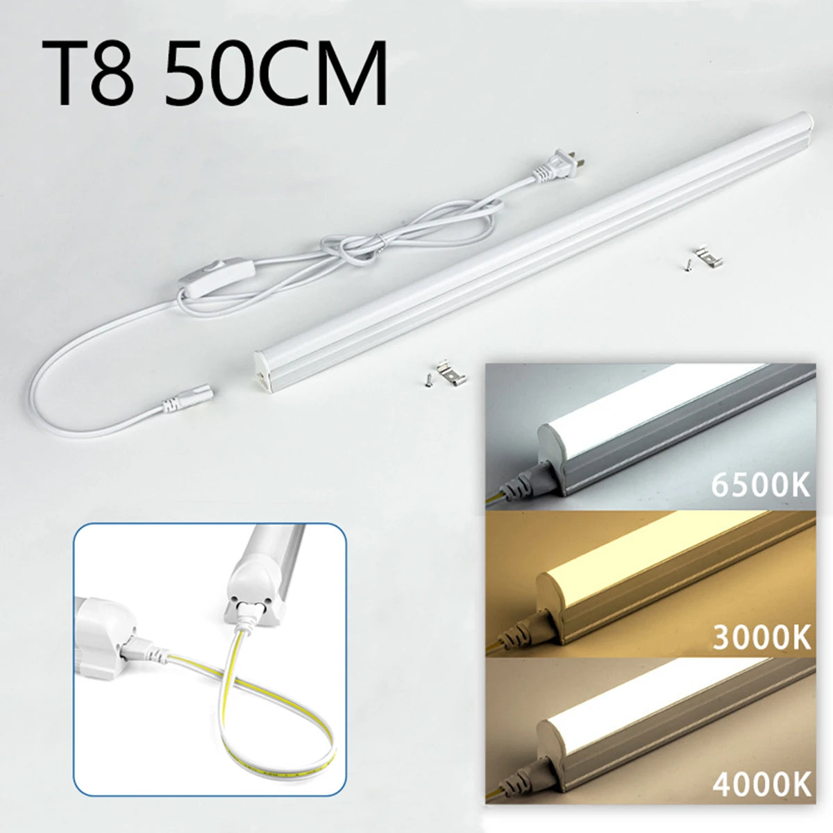 1-2PCS 25W T8 Led Tube Light,High Efficiency Saves 50% Energy Replacement for Fluorescent Tubes,Workshop Warehouse Lighting.