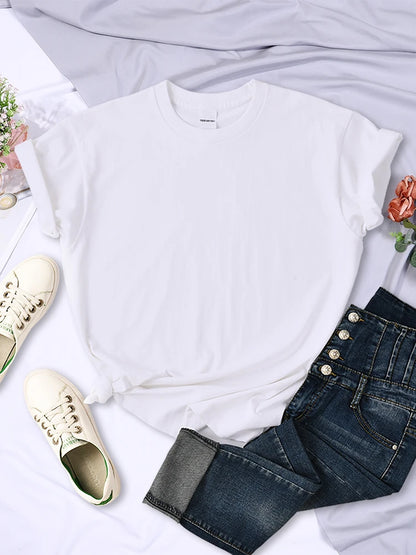 Solid Color Women T Shirts Comfortable Summer Tee Shirt All-Match Multicolor Streetwear Loose Hip Hop Short Sleeve For Female