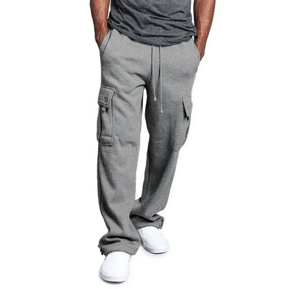 Men's Cargo Sweatpants Autumn Long Pants Loose Sport Fit Jogging Overalls Joggers Sweat Pocket Pants Cargo Trousers Streetwear.