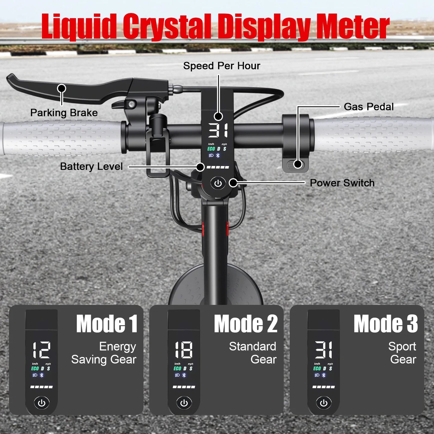 New Design Electric Scooter for Adults 350W/500W AOVOPRO High Performance Motor Foldable Escooter with 25/45KM Commute Range
