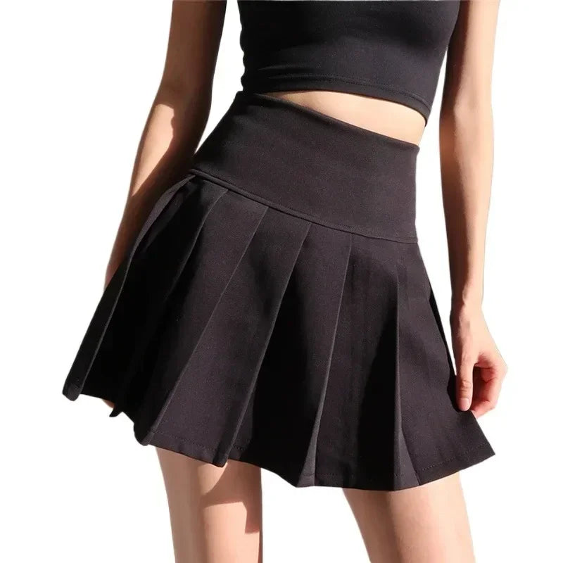 American School Y2k Style Summer Short Pleated Skirt For Women 2024 High Waist Sexy Hotsweet Mini Skirts Female.