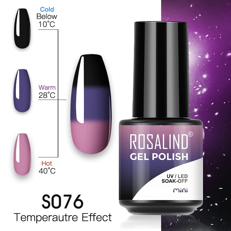 ROSALIND Red Series UV Nail Gel Hybrid Varnish Semi Permanent For Manicure Art Nail Polish Matt Base Top Coat Gel Nail Polish