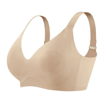 SUJIIN Wireless Plus Size Bras Women Anti-sagging Comfortable Breathable Soft Support Bralettes Big Breasts Push Up Bra MX219A