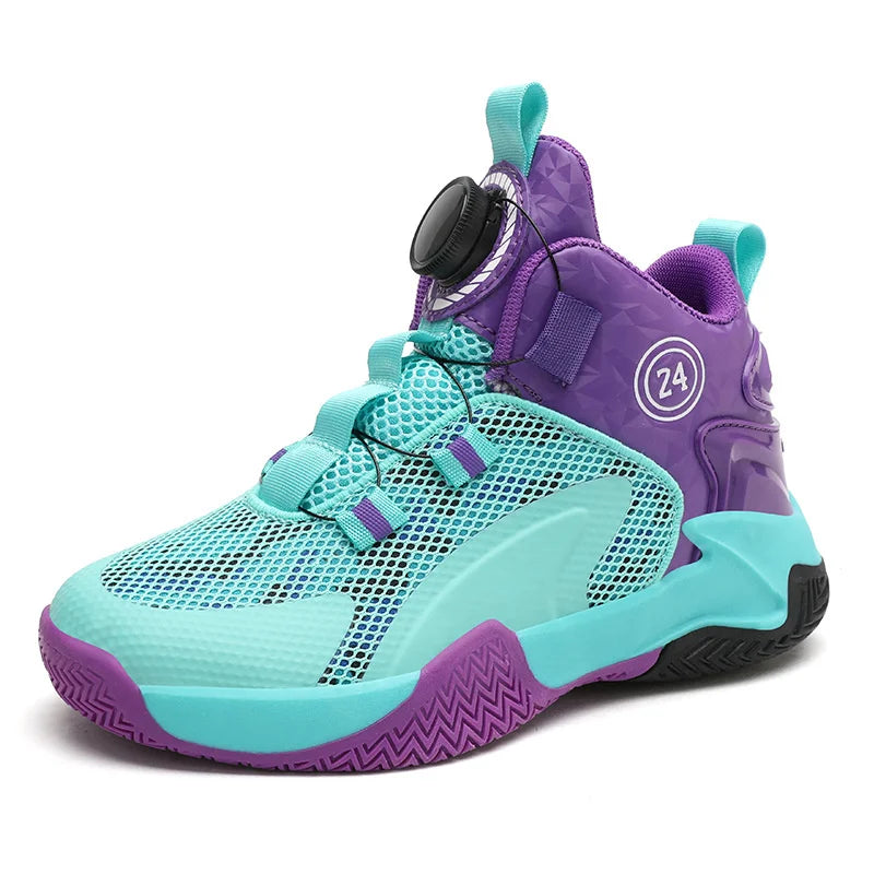 Kids Basketball Shoes Boys Sneakers Non-slip Child Trainer Basket Shoes Outdoor Children Sport Shoes