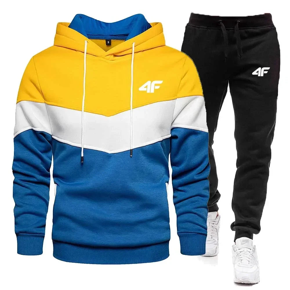 2025 Men's Autumn-Winter Fashion Hooded Sweatshirt with Belted Pants - Stylish Quality Outdoor Jogging Fitness Sports Casual Set.
