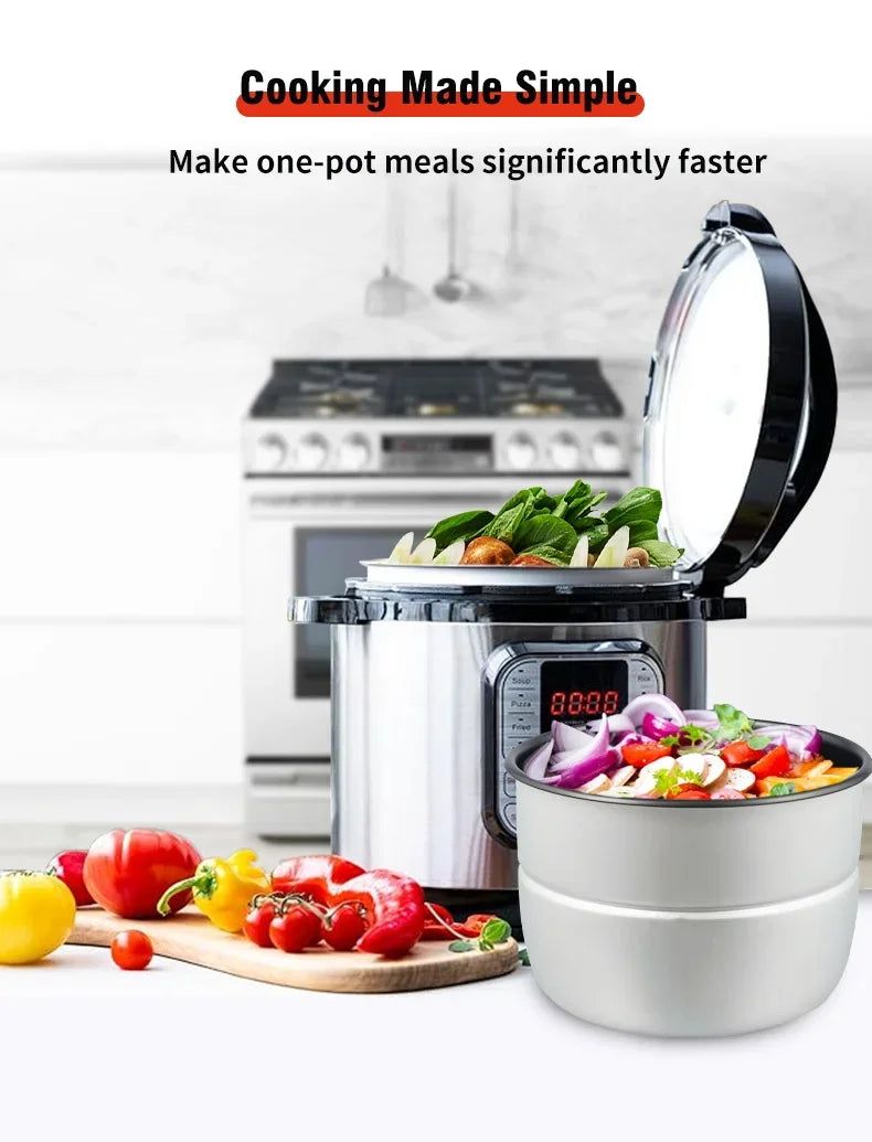 5L Electric Pressure Cooker Stainless steel Smart Multicooker for Kitchen Slow Cooker Rice Cooker Steam Pot Food Warmer 220V.