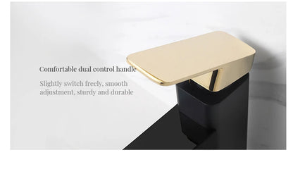 Digital Basin Faucets Smart Bathroom Faucet Shower Room Taps Water Temperature LED Black White Sink Tap Rotating Stainless Steel