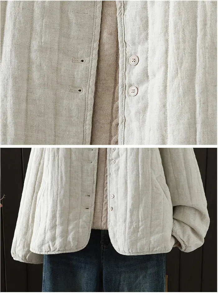 2023 Retro Kunst Winter kurze Jacke Frauen einfarbig personal isierte vielseitige lose lässige Baumwoll mantel geste ppte Tops z4260.