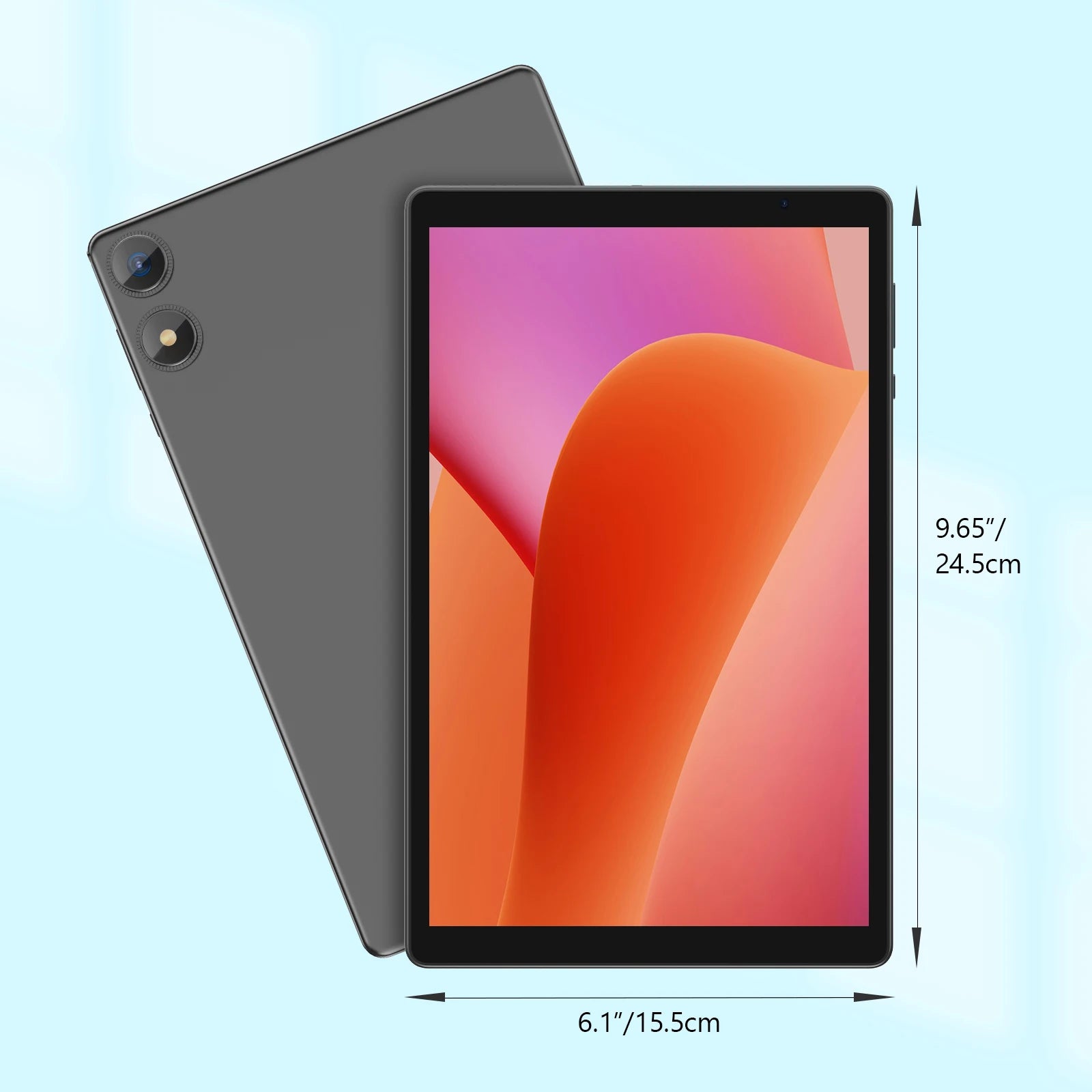 BAKEN Android 15 tablet, 8 (3+5)GB + 32GB storage, penta-core processor, Wi-Fi6, Bluetooth, USB-C, Google Play Store,.