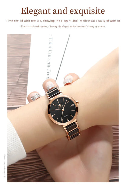 OLEVS Women's Wristwatch Luxury Brand Watch for Women Elegant Bracelet Waterproof Fashion Quartz Ladies Watches Reloj Para Mujer.