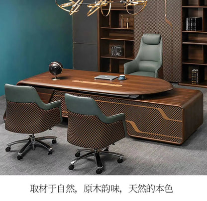 Leichter Luxus-Chef-Tisch, Chef-Schreibtisch, einfache moderne Büromöbel für Stuhlpersonen, speziell geformter kreativer Allgemein