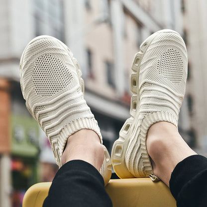 Hot Sale Harajuku Men Soft Casual Shoes Breathable Stylish Sport Sneakers Male Outdoor Flats Walking Sock Shoes Plus Size 39-48.