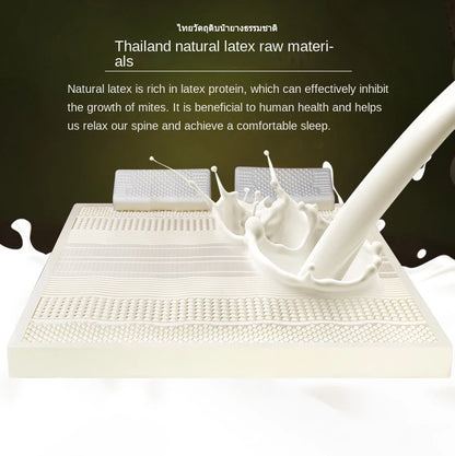 High-End-Latex-Quellen-Flüssigkeitsmatratzenoberteil, 100 % Naturlatex, faltbar, langsame Rückfederung, Thiland-Matten mit anpassbarem Baumwollbezug