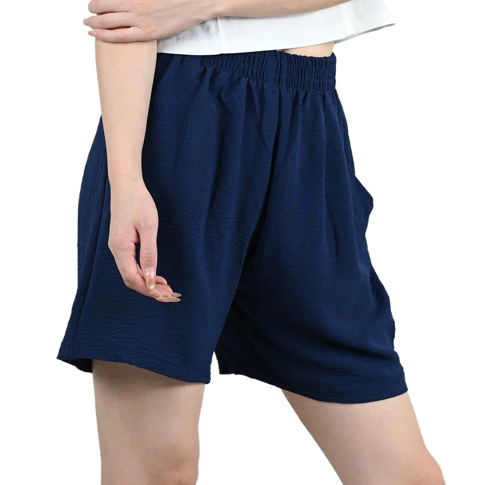 Summer Women Wide-leg Shorts Lady Elastic High Waist Loose Casual Hot Pants Female Large Size Beach Shorts Girls Cargo Trousers