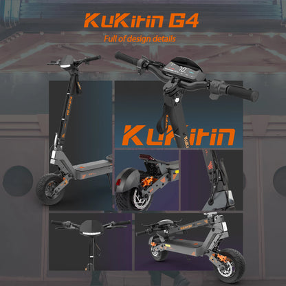 KuKirin G4 Electric Scooter EU Stock 2000W Motor 60V20Ah Baterry 70km/h Top Speed 11-Inch Off-Road Tires Folding E-Scooter