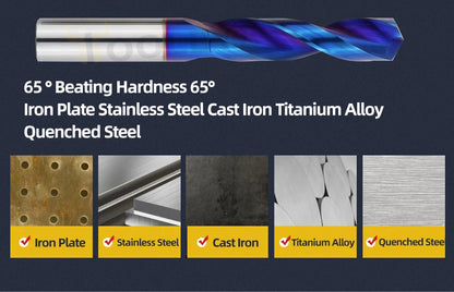 TOOLEYE Hartmetallbohrer Hartmetallbohrer Wolframstahl Spiralbohrer für Metallbearbeitung CNC-Drehmaschine Bohrwerkzeuge 1,0–20,0 mm