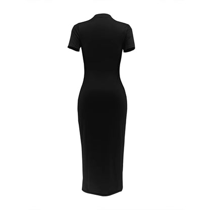 Frauen Sexy Lange T-shirt Kurzarm Sommer Plus Größe Schwarz Kleid Schwarz Print T-shirts kleid Mode Weißes T-shirt Cas