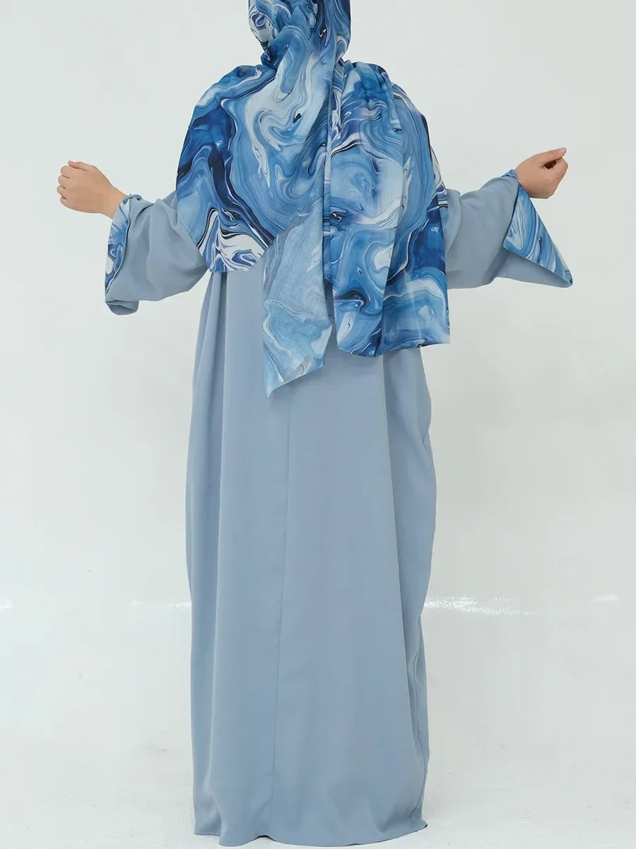 Muslim Türkiye Dubai Abayas For Women Loose Long Dress Kfatan Modest Ramadan Robe Femme Islamic Clothing Holiday Maxi Dresses