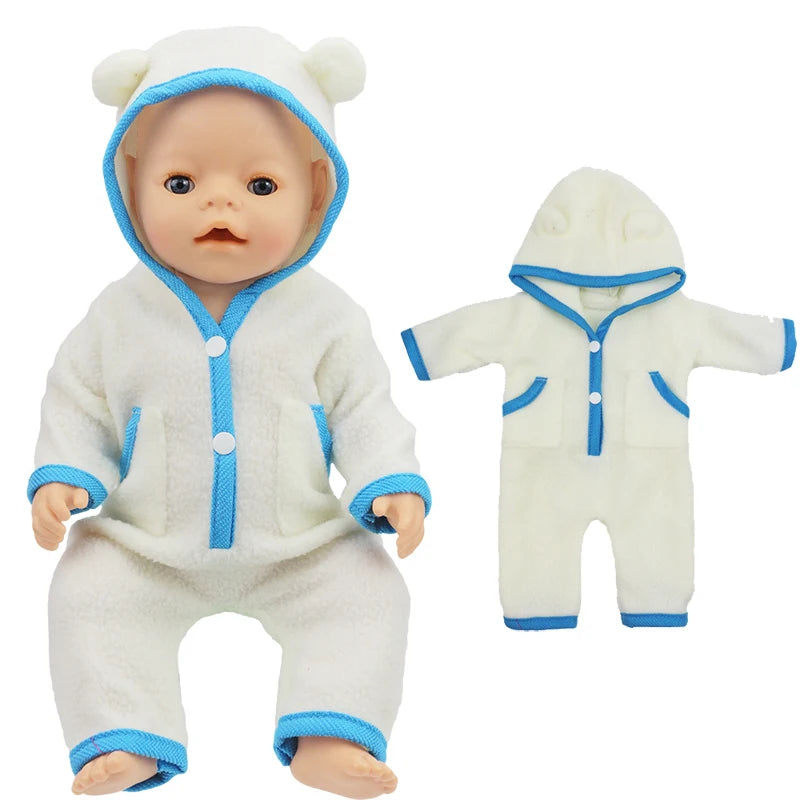 40 cm reborn baby doll bathrobe for 17 inch bebe doll clothes children gift toys wear.