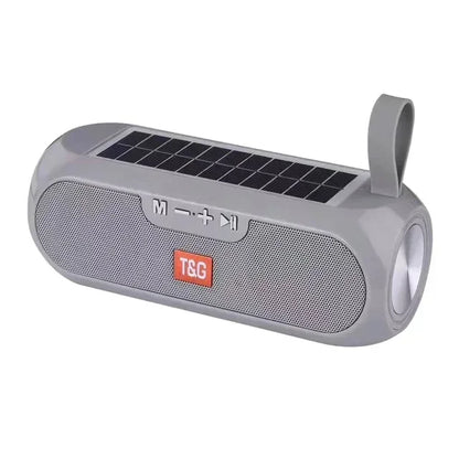 T&G TG182 Solar Charging Portable Stereo speakers Wireless Bluetooth With Mic Outdoor Loudspeaker Waterproof FM Radio Soundbar.