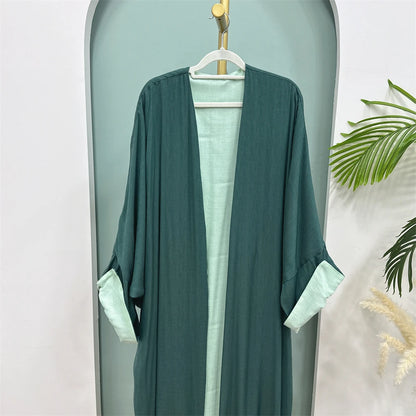 Open Modest Kimono Abaya Dubai Luxury Muslim Cardigan Coat Abayas for Women Islam Kebaya Caftan Marocain Robe Femme Musulmane.