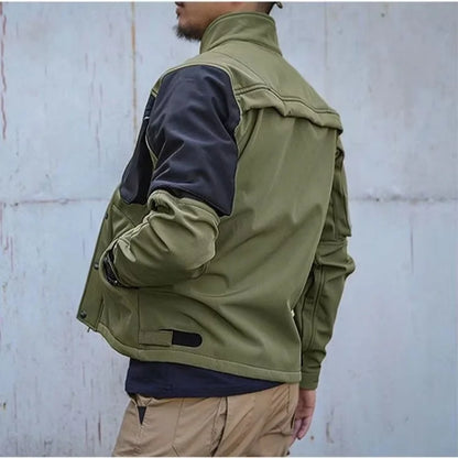 Waterproof Shark Skin Tactical Sets Mens Thicken Fleece New Soft Shell Combat Jackets+windproof Warm Cargo Pant 2 Piece Set.