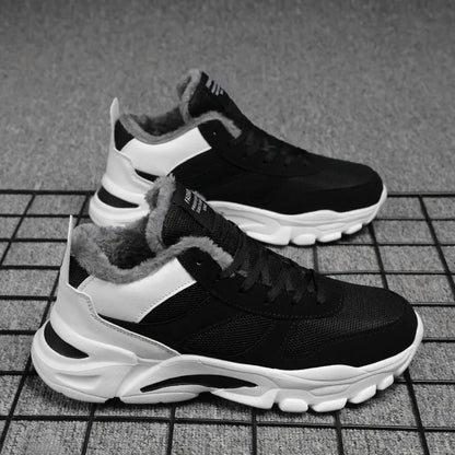 Men Shoes Sneakers Mocassin 2024 New Winter Shoes Warm Fur Lining Lightweight Casual Shoes Men Walking Footwear Male.