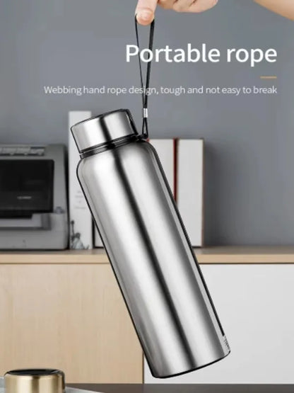 1L Stainless Steel In-vehicle Thermos Water Bottle Keep Cold and Hot Water Bottle Thermos for Water Tea Vacuum Flasks.