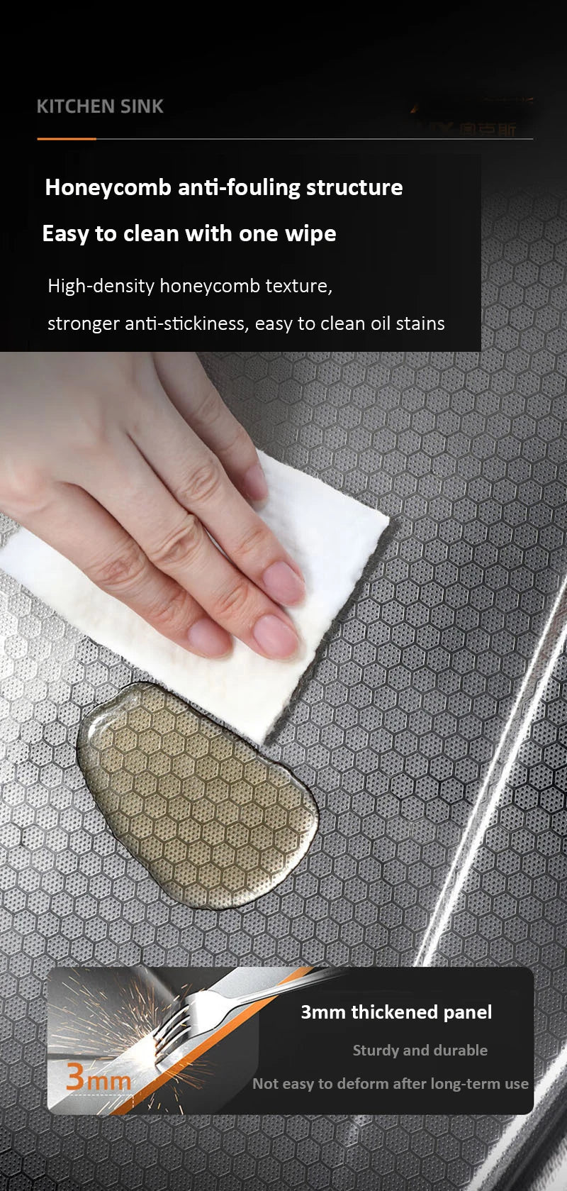 68x46cm Large Capacity Kitchen Sink Faucet Whale Waterfall Design Multifunctional Single Tank Home Appliance Fashionable