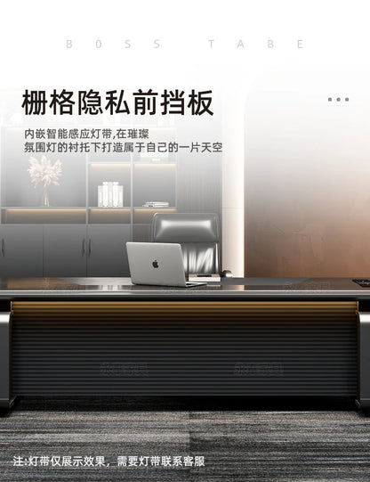 Nordischer minimalistischer Büroschreibtisch, moderner Luxus, Kreativität, Designer, L-förmiger Schreibtisch, fortschrittlicher Raum, Büromöbel, Arbeitstisch FYOD