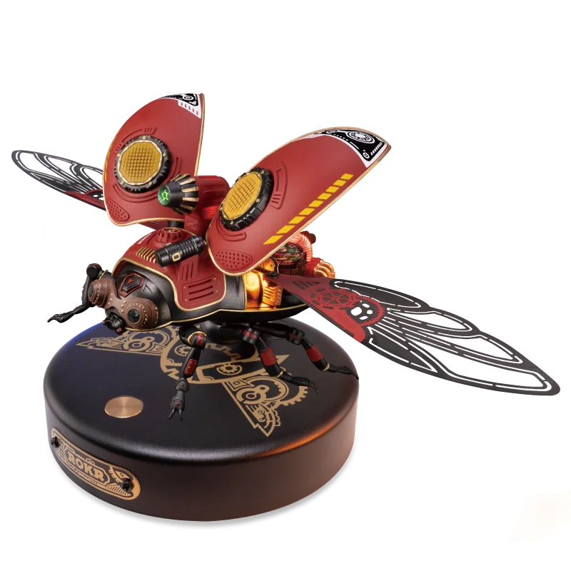 Robotime Rokr Scout Beetle MI02 ABS Metal Punk Style 3D Puzzle Gift for Boys Adults Easy Assembly Mechanical Design DIY Toys.