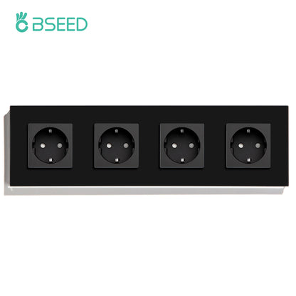 Bseed eu Standard Wand steckdosen Typ-C-Steckdosen Wand steckdose USB-Ladeans chluss Glasscheibe Kinderschutz 16a