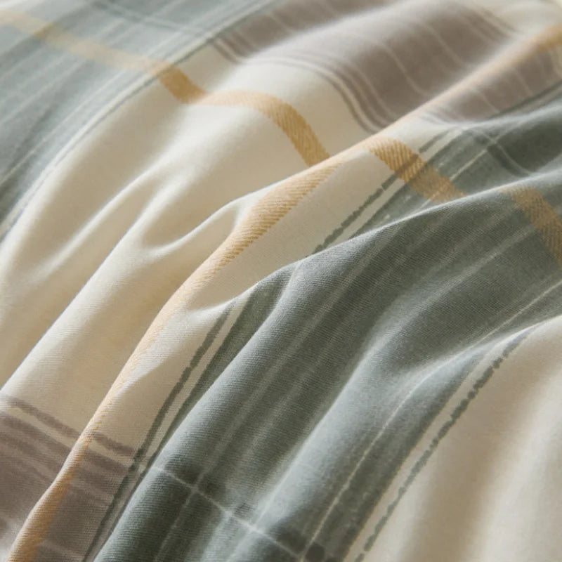 A-Class Cotton Mattress for Student Dormitories Nordic Checkered Printed Thick Cushion for Bed All-Season Single Home Decoration.