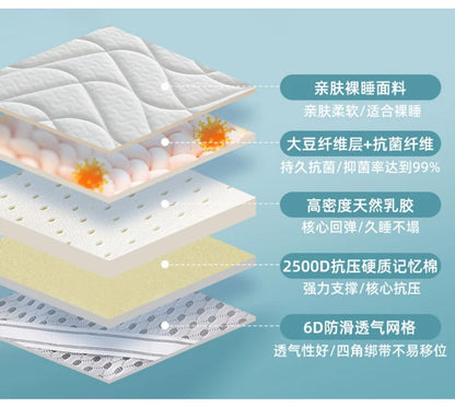 Matratze aus Sojabohnenfaser, Bodenmatte, faltbar, Tatami-Matte mit langsamer Rückfederung, 4/7 cm Dicke, King Twin, Queen-Size-Latex-Schwammbettprodukt