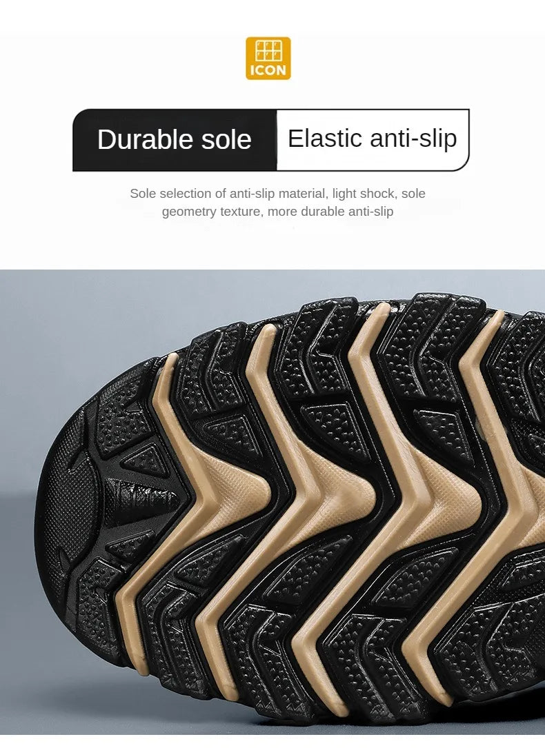 Men Soft Hiking Shoes Summer Breathable Mesh Sneakers Light Black Hike Footwear Walking Shoes Outdoor Shoes Climbing Shoe Male.