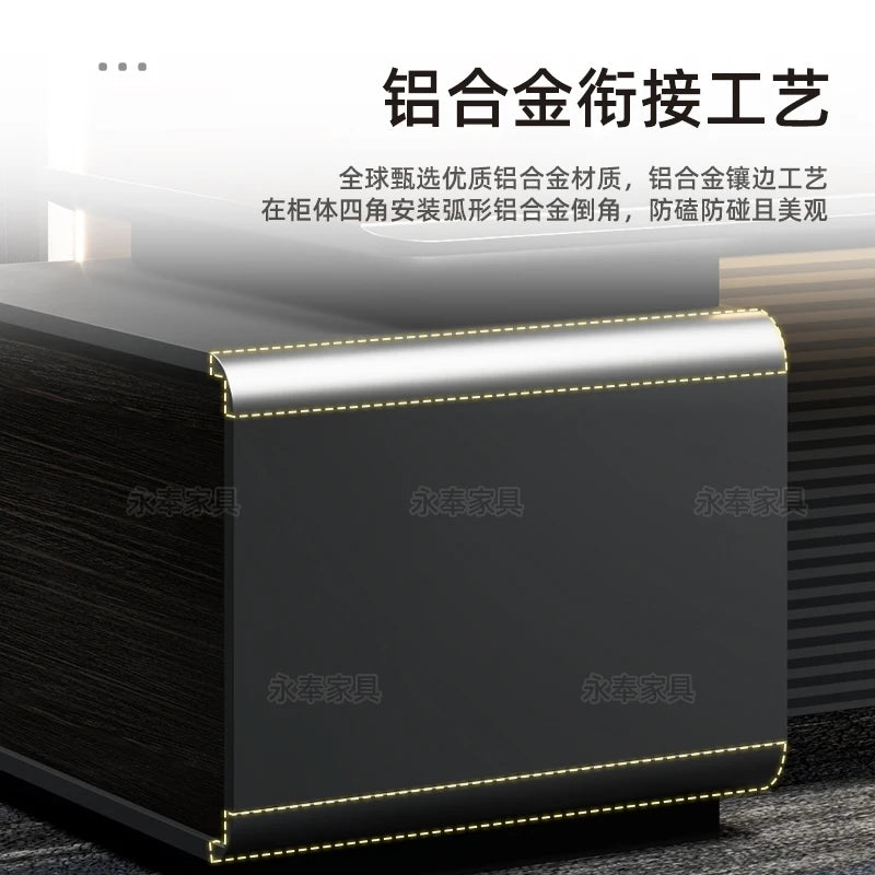 Nordischer minimalistischer Büroschreibtisch, moderner Luxus, Kreativität, Designer, L-förmiger Schreibtisch, fortschrittlicher Raum, Büromöbel, Arbeitstisch FYOD