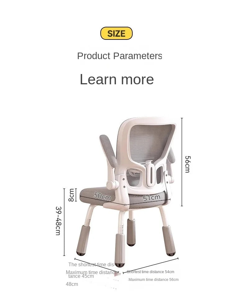 Computerstuhl, Heimsitz, Taille, Studentenschreibtisch, Arbeitsstuhl mit Lift und verstellbarer Rückenlehne