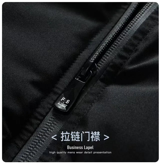 2025UFC new thick jacket, warm cotton-padded jacket, winter casual sports down jacket, stand-up collar windproof jacket.